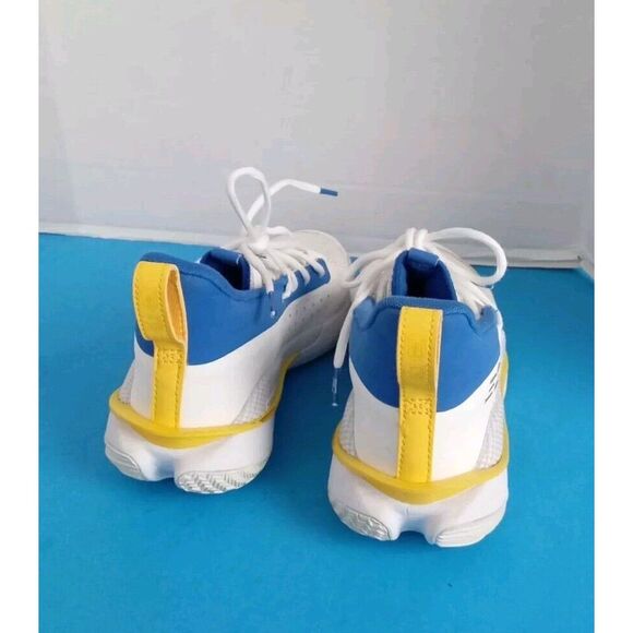 Under Armour Curry 7 Basketball Shoes Athletic Sneakers‎ White Blue Yellow main image 10